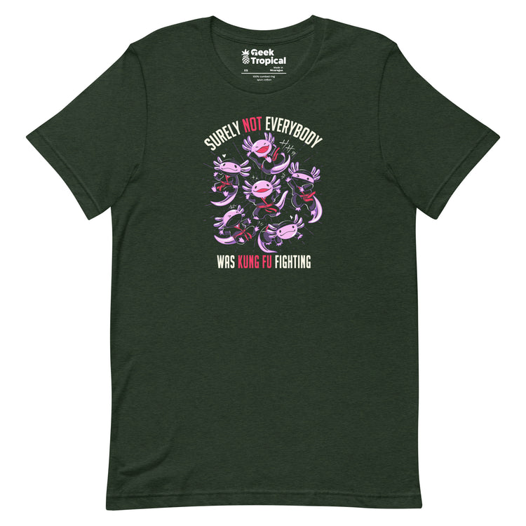 Axolotl Funny Kung Fu Fighting T-shirt Geek Nerd Animal Patterns Design by Tobe Fonseca Funny Prints