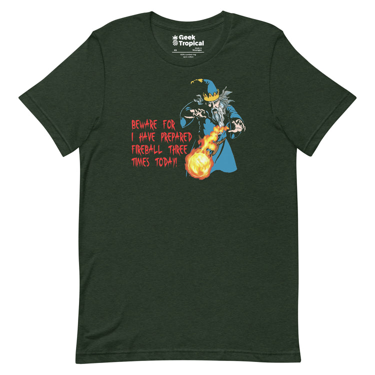 Fireball Prepared Wizard T-Shirt Geek Nerd Advertise to Meta dnd & rpg print Dnd Classes
