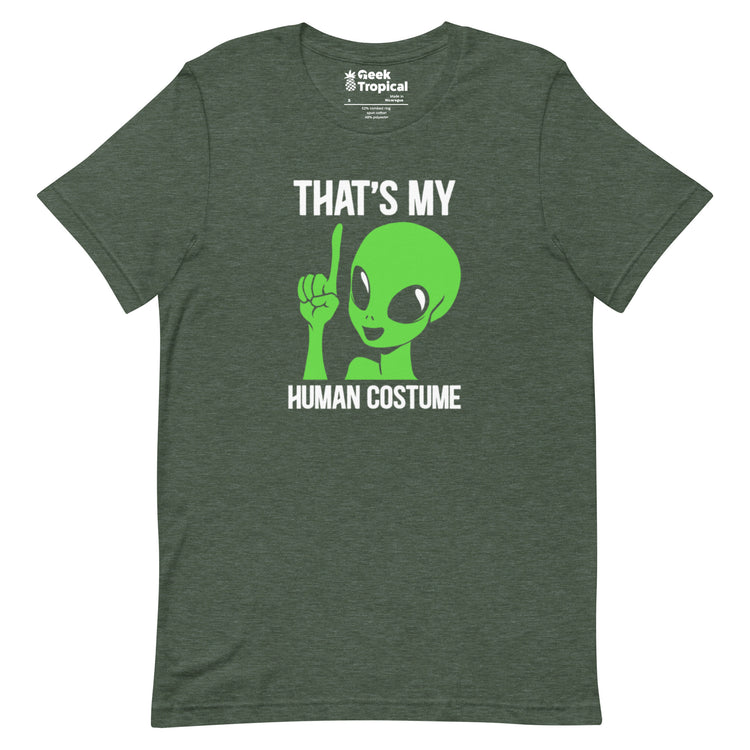 Alien Human Costume T-Shirt Geek Nerd Design by Tobe Fonseca Funny Prints halloween