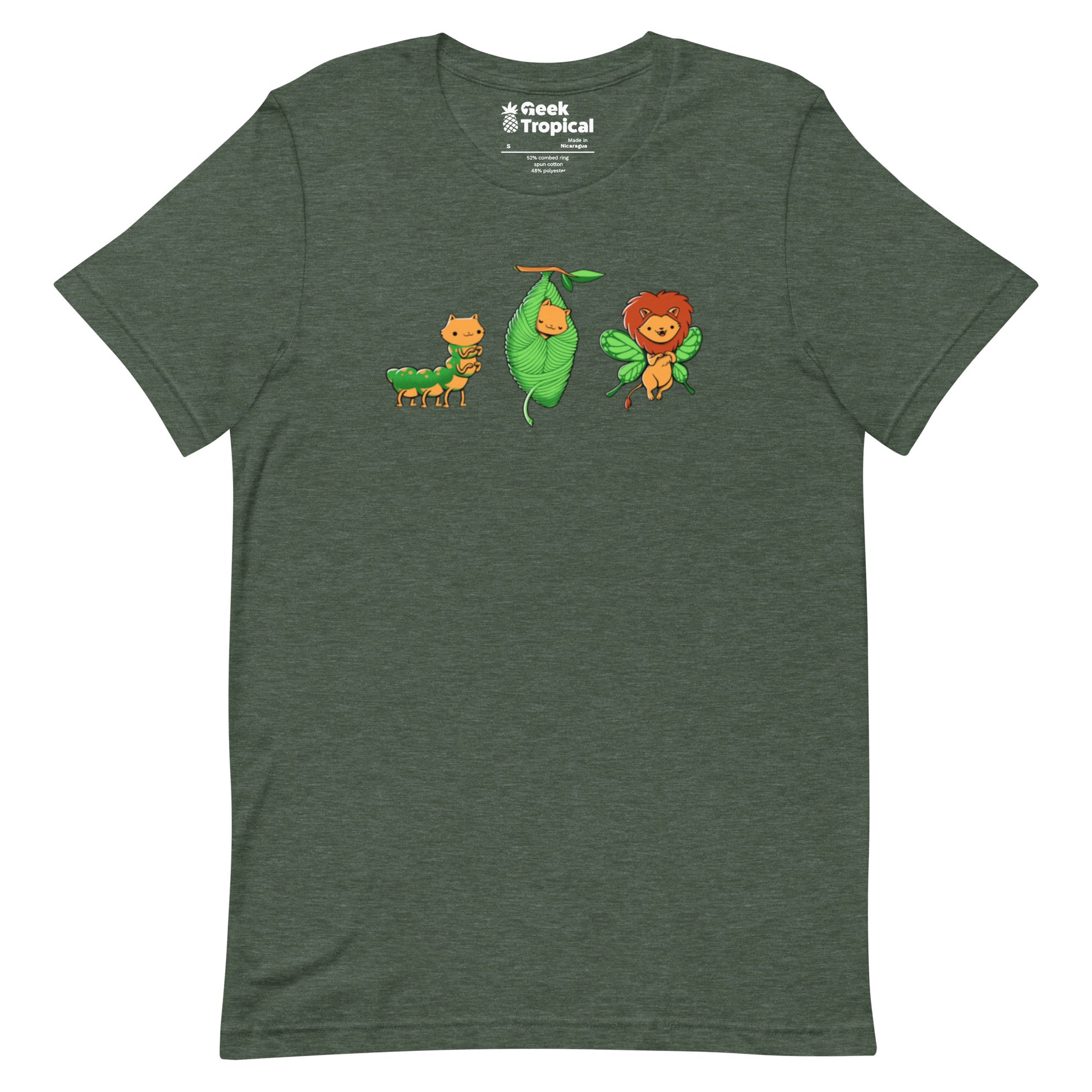 Cat - Erpillar T-Shirt Geek Nerd Animal Patterns Design by Tobe Fonseca Fantasy Prints