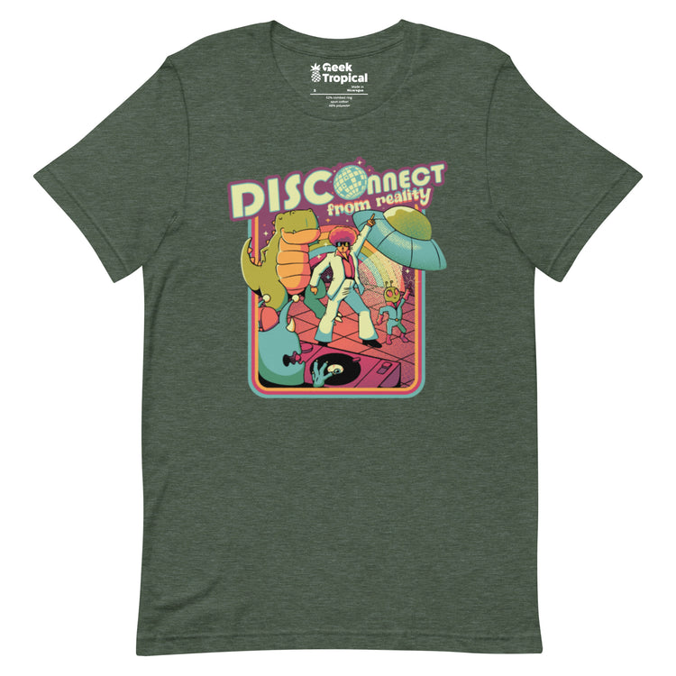 Disco - nnected From Reality T-Shirt Geek Nerd Design by Tobe Fonseca dinosaur print FLOW DESC WRITING