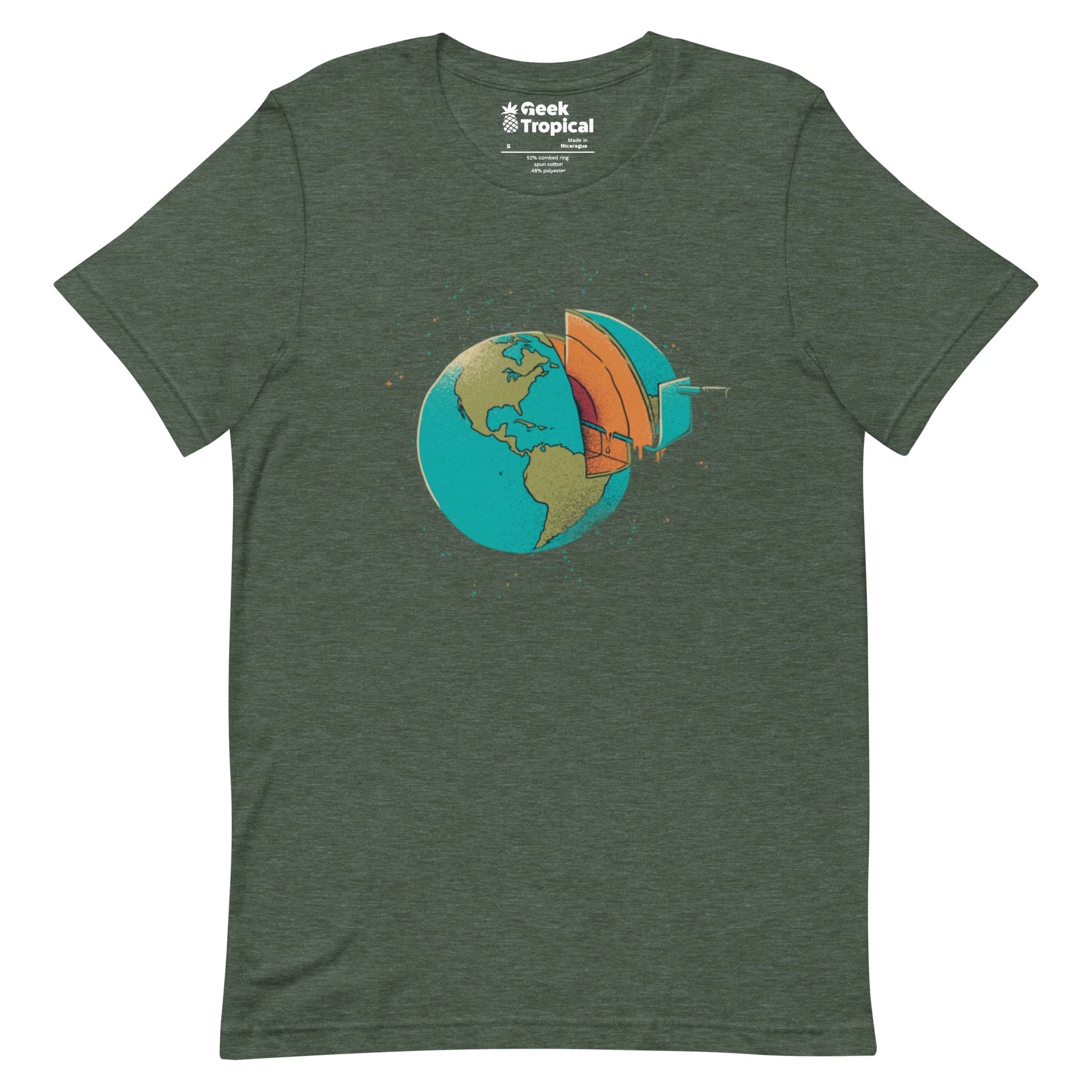 Earth Crust Cake T-Shirt Geek Nerd Design by Tobe Fonseca FLOW DESC WRITING Funny Prints