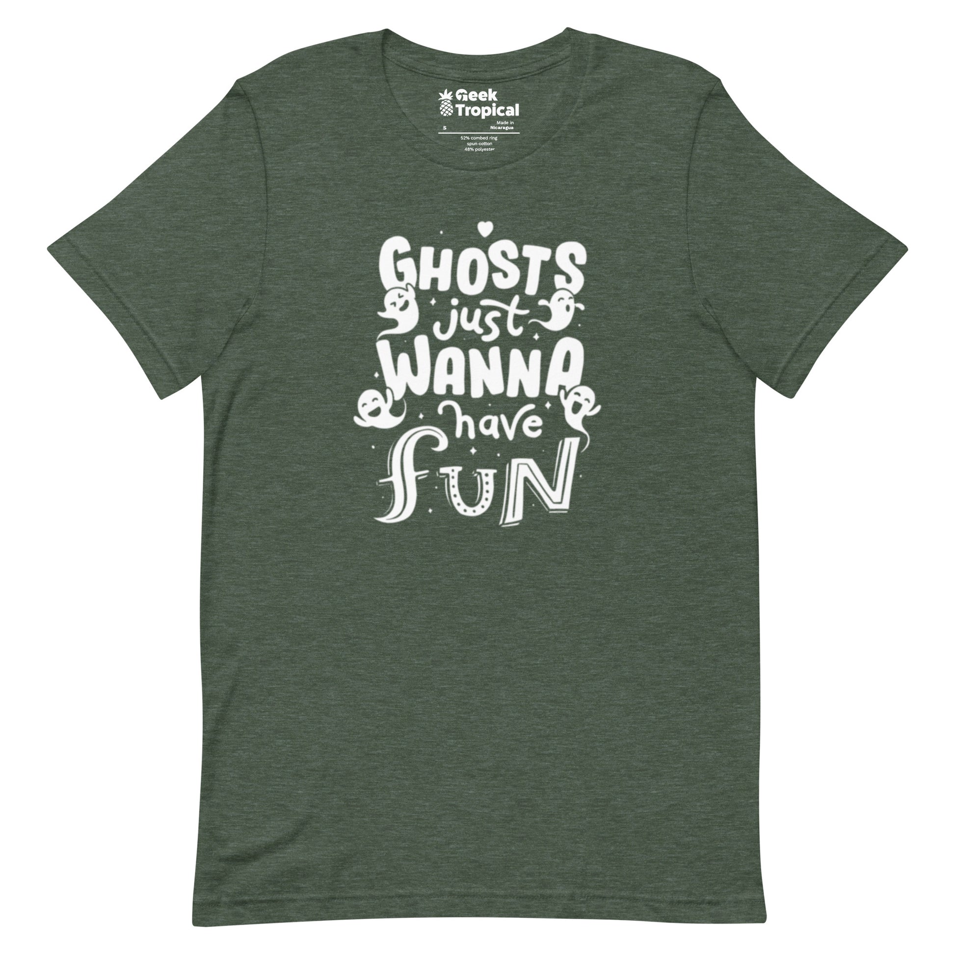 Ghosts Just Wanna Have Fun T-Shirt Geek Nerd