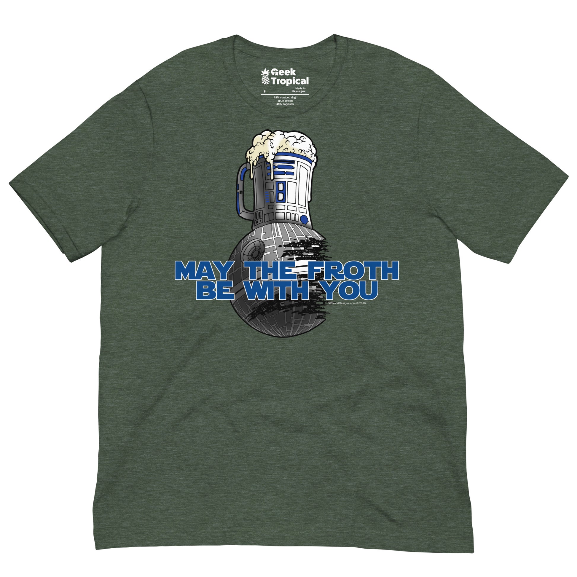 Froth be with you t-shirt Geek Nerd Advertise to Meta FLOW DESC WRITING Funny Prints