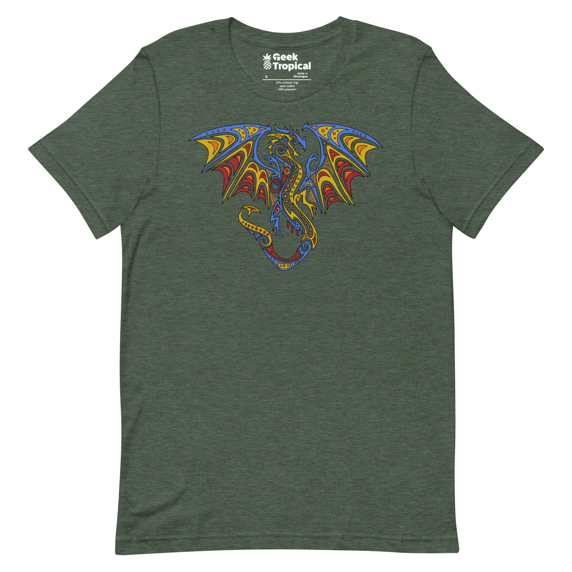 Tribal dragon 2014 t-shirt Geek Nerd Advertise to Meta Fantasy Prints FLOW DESC WRITING