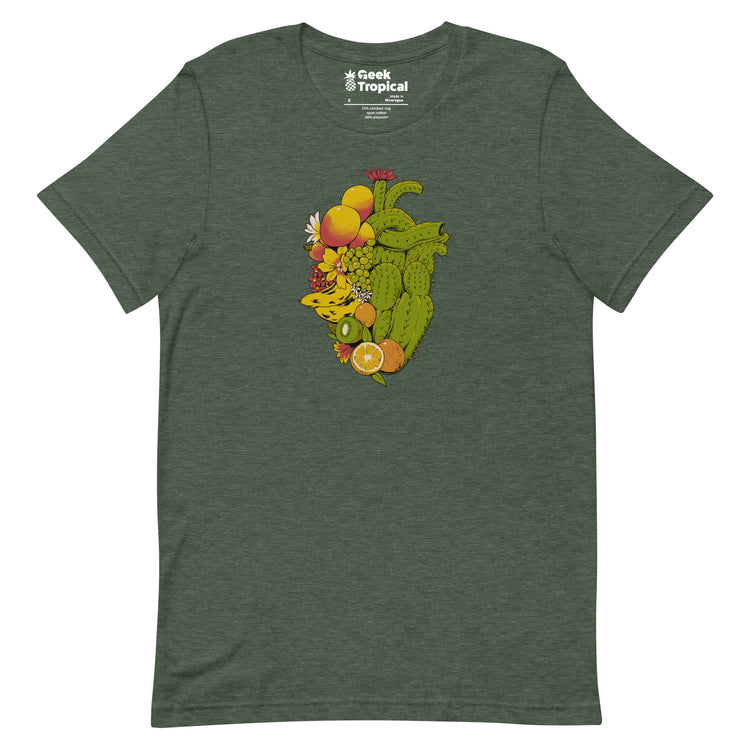 Tropical Heart T-Shirt Geek Nerd Advertise to Meta Botany Print Design by Tobe Fonseca