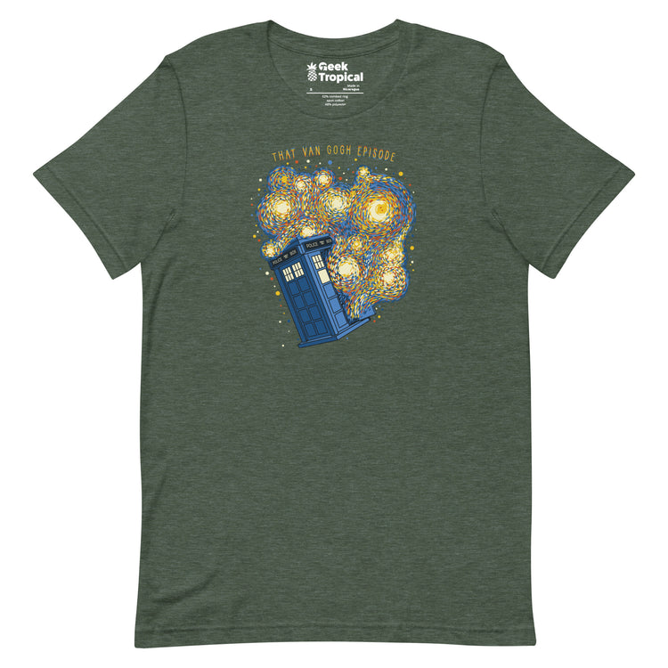 Travel Time Van Gogh Episode T-Shirt Geek Nerd Advertise to Meta Design by Tobe Fonseca FLOW DESC WRITING