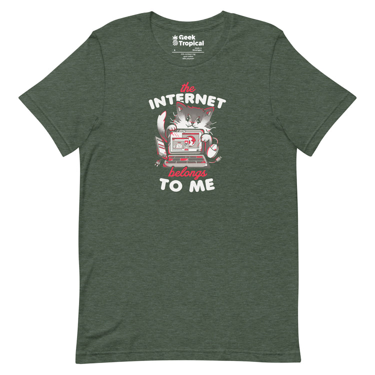 The Internet Belongs to Cats T-Shirt Geek Nerd Advertise to Meta Animal Patterns computer print
