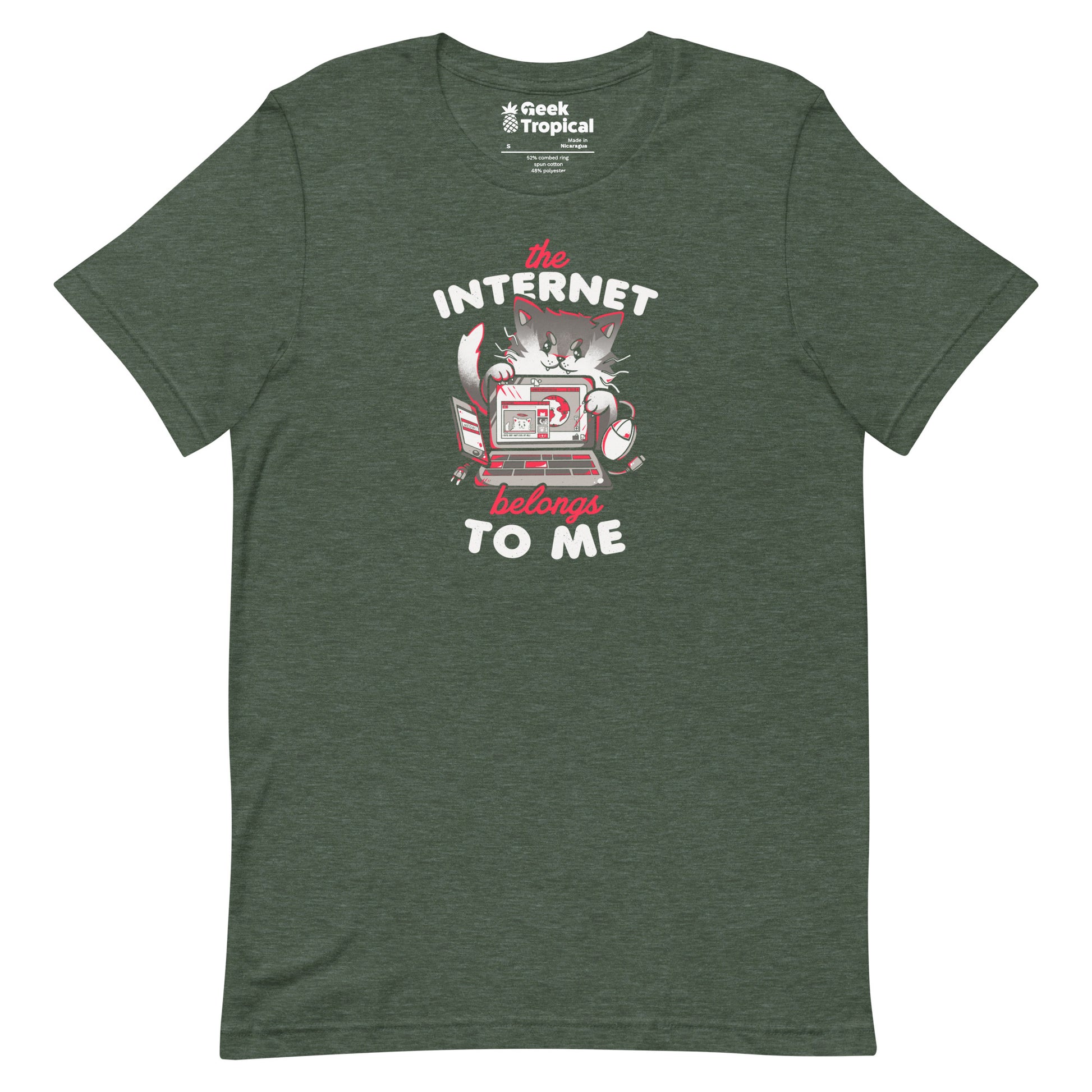 The Internet Belongs to Cats T-Shirt Geek Nerd Advertise to Meta Animal Patterns computer print