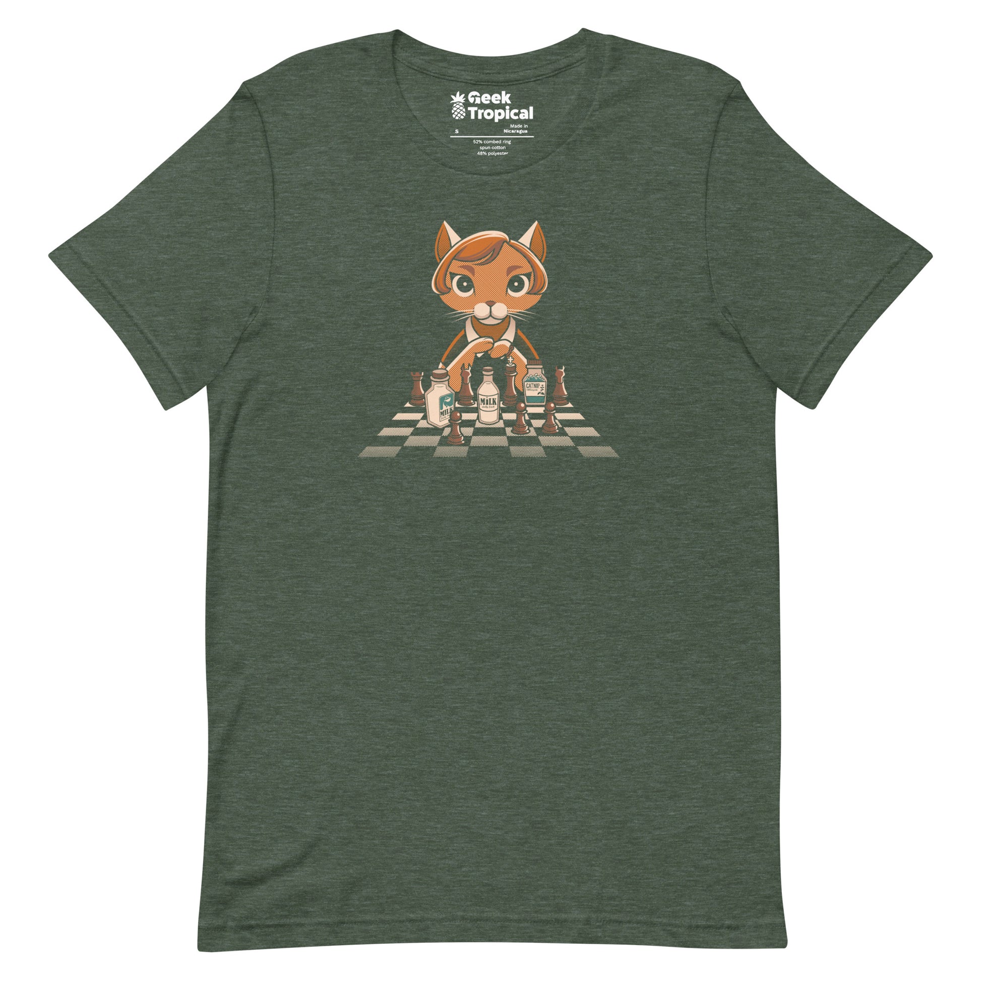 The Cat's Gambit T-Shirt Geek Nerd Advertise to Meta Animal Patterns board game print