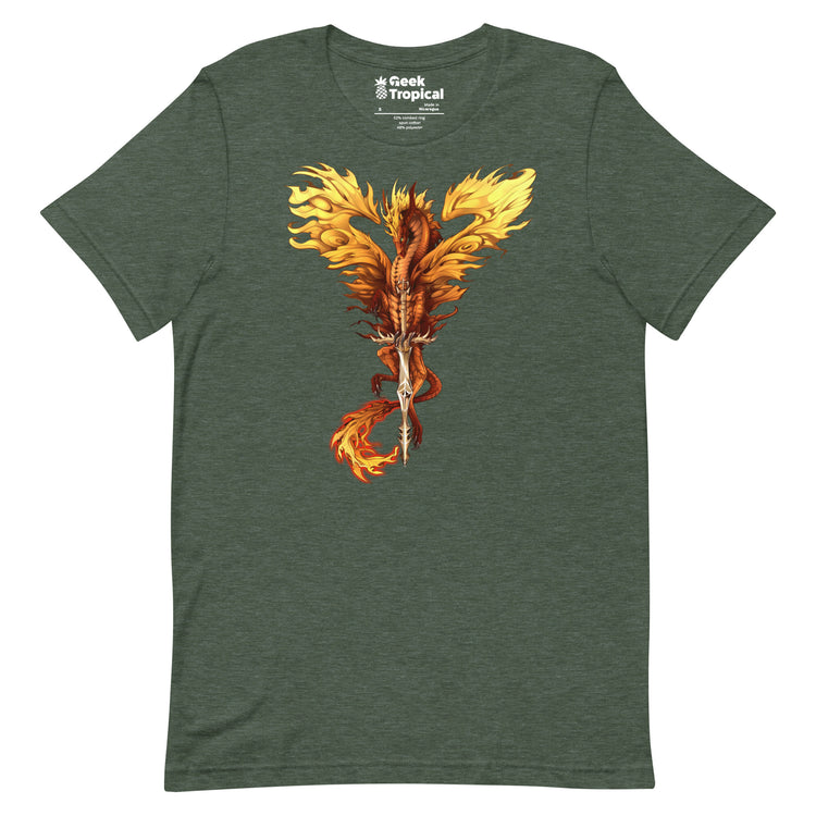 Dragonblade FLAMEBLADE T-Shirt Geek Nerd Advertise to Meta Design by Ruth Thompson Fantasy Prints