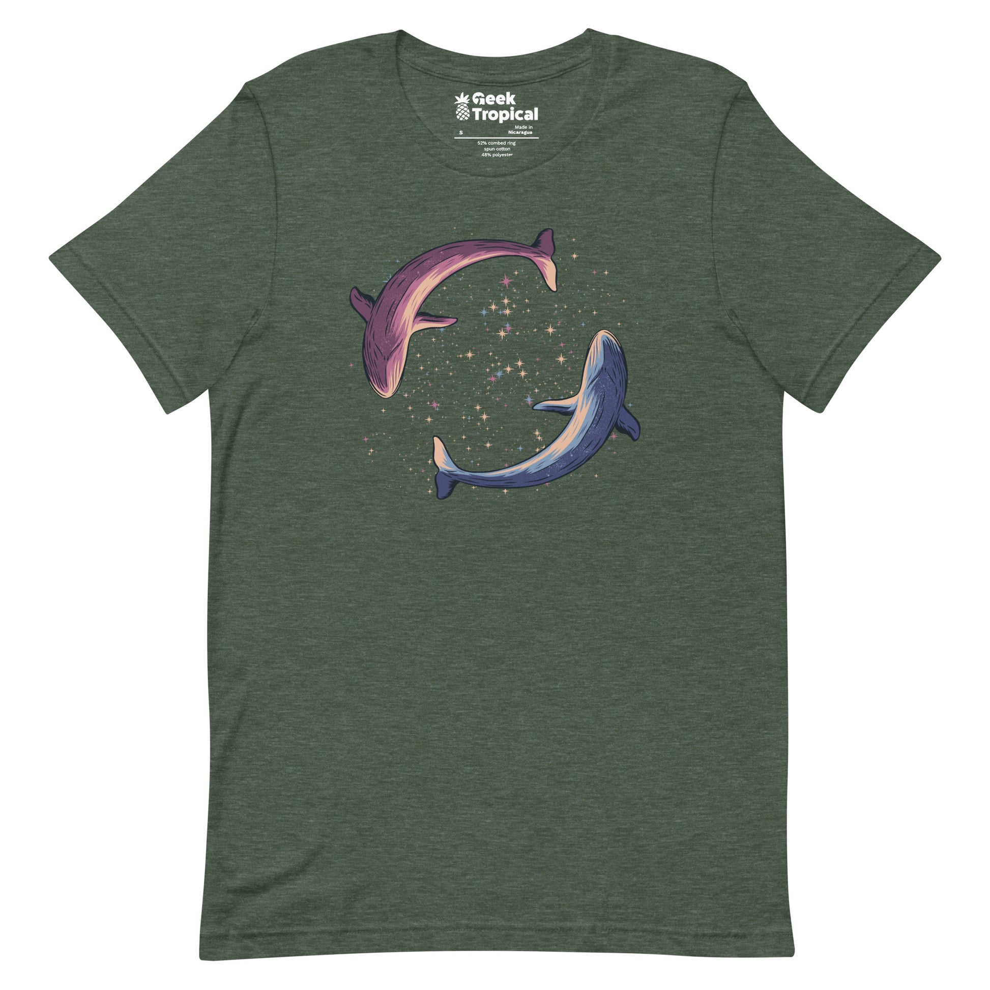 Stars of Sea Whale Astronaut T-Shirt Geek Nerd Advertise to Meta Animal Patterns Design by Tobe Fonseca