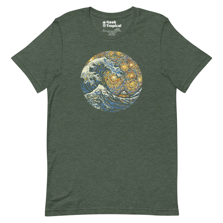 Kanagawa Wave The Starry Night T-Shirt Geek Nerd Advertise to Meta Design by Tobe Fonseca FLOW DESC WRITING
