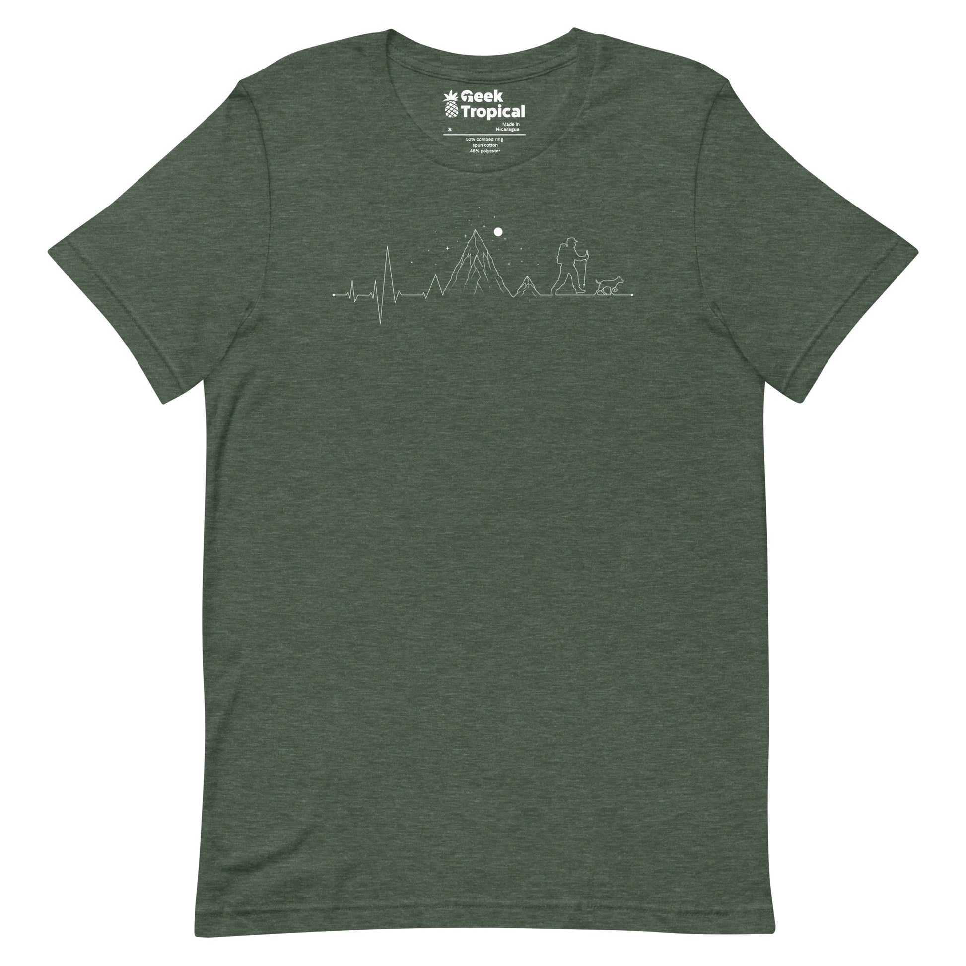 Hiking Heartbeat Mountain T-Shirt 12