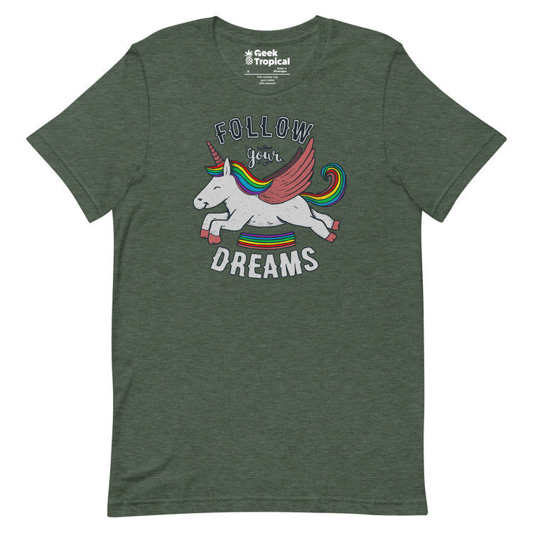 Follow Your Dreams T-Shirt Geek Nerd Advertise to Meta Design by Tobe Fonseca FLOW DESC WRITING