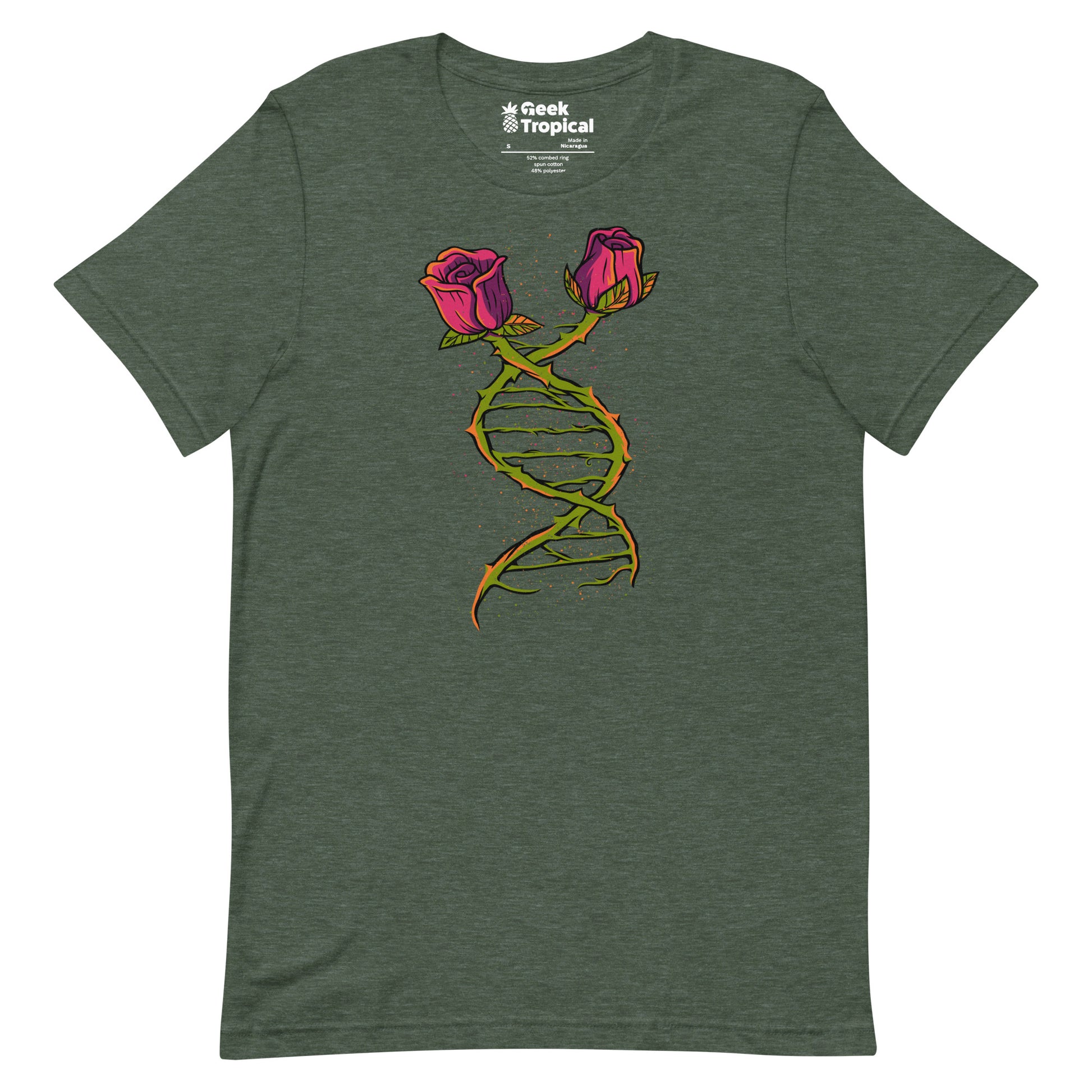 Flower DNA T-Shirt Geek Nerd Advertise to Meta Botany Print Design by Tobe Fonseca