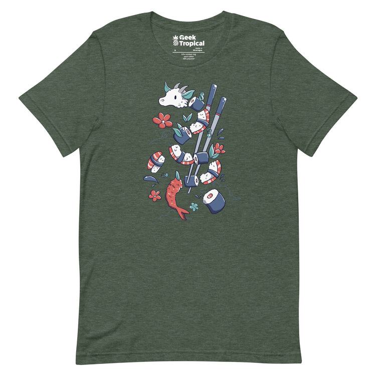 Dragonmaki Funny Sushi T-Shirt Geek Nerd Advertise to Meta Design by Tobe Fonseca Fantasy Prints