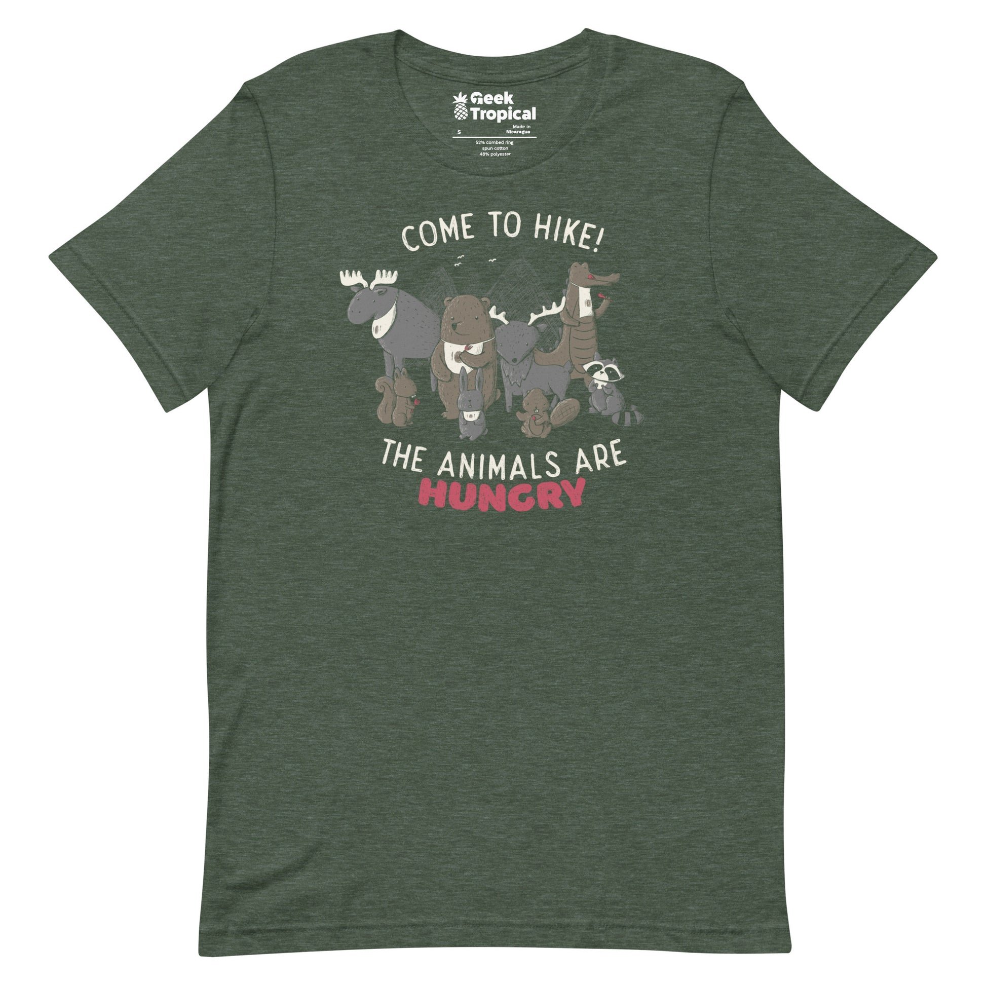 Come to Hike! The Animals Are Hungry T-Shirt Geek Nerd Advertise to Meta Design by Tobe Fonseca FLOW DESC WRITING