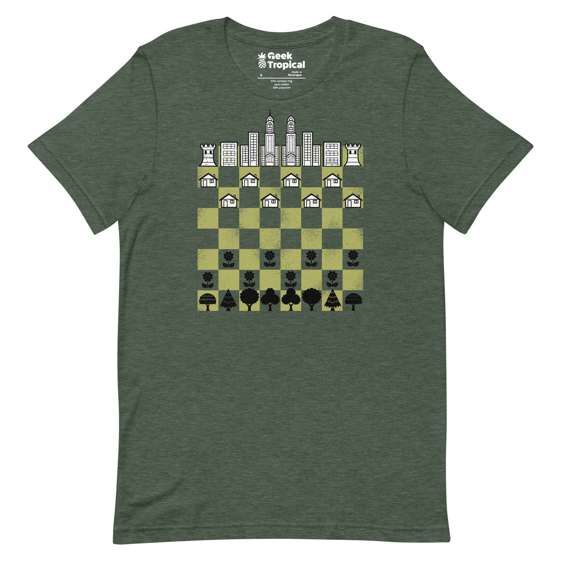 City Forest Chess Vintage Game T-Shirt Geek Nerd Advertise to Meta board game print Botany Print