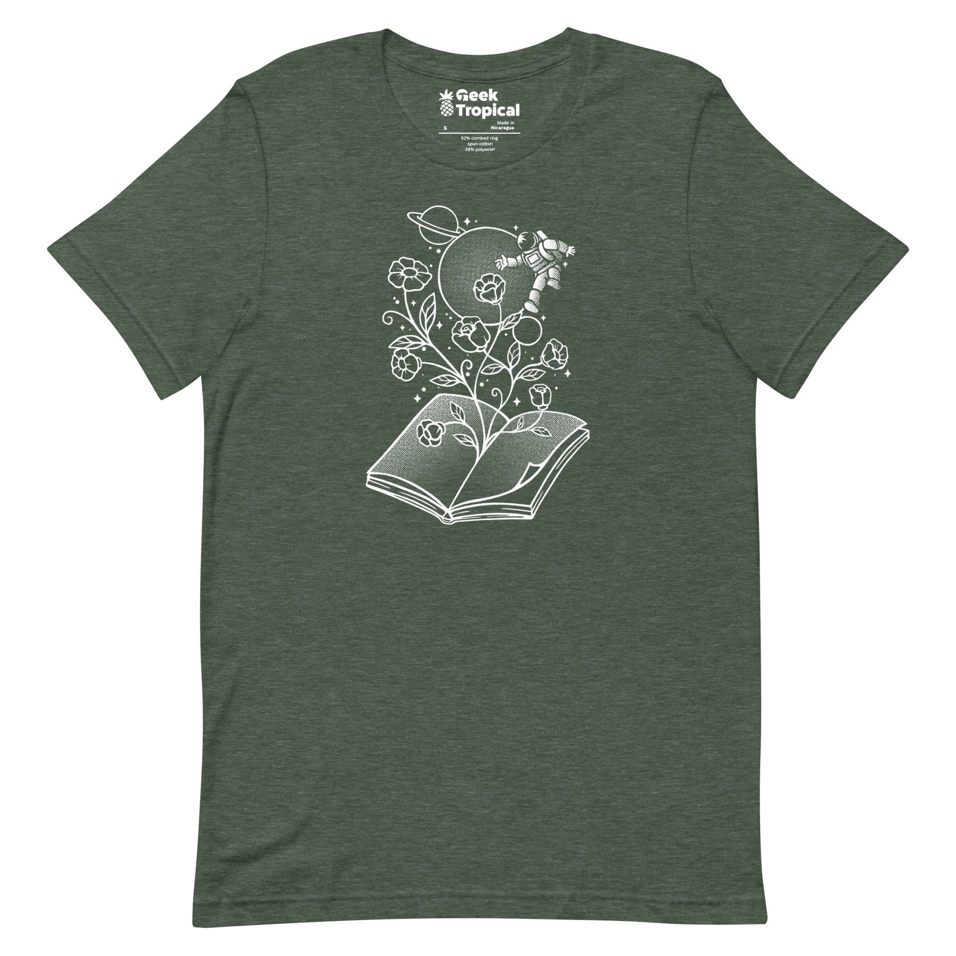 Book Garden Minimalist T-Shirt Geek Nerd Advertise to Meta Book Prints Botany Print