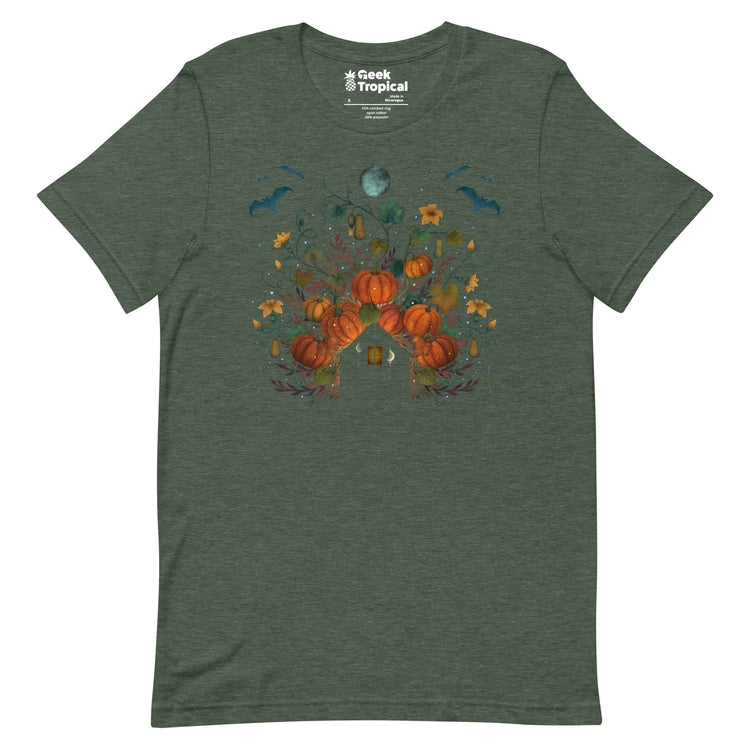 Pumpkin Rooftop T-Shirt Geek Nerd Advertise to Meta Design by Episodic Drawing FLOW DESC WRITING