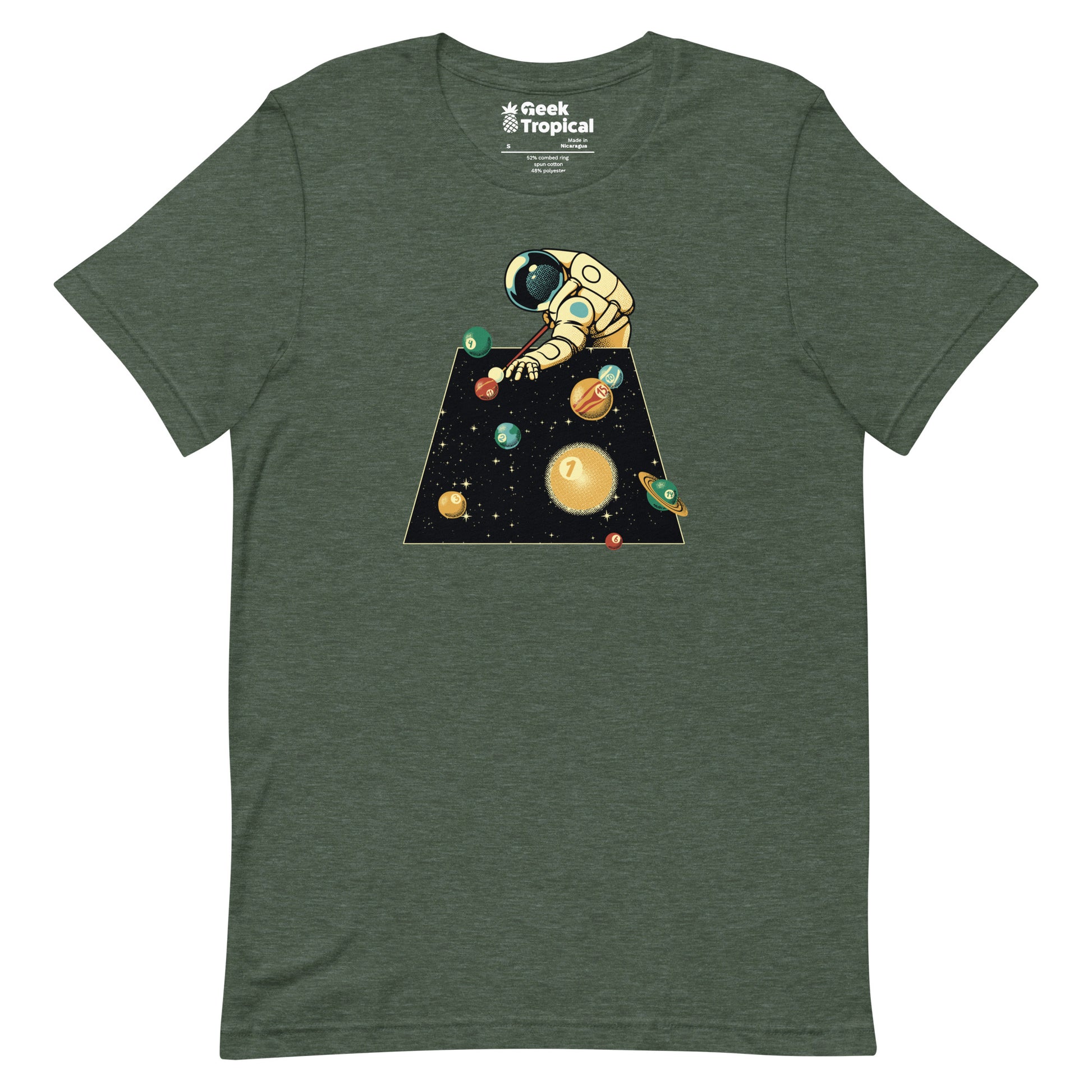 Billiard Ball Solar System T-Shirt Geek Nerd Advertise to Meta Design by Tobe Fonseca FLOW DESC WRITING