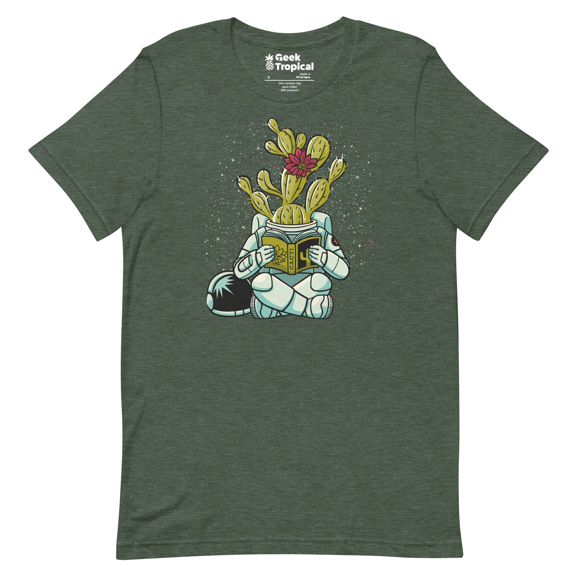 Astronaut Cactus Succulent T-Shirt Geek Nerd Advertise to Meta Botany Print Design by Tobe Fonseca