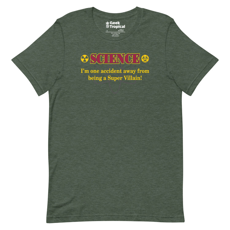 Science Super Villain T-Shirt Geek Nerd Advertise to Meta FLOW DESC WRITING Funny Prints