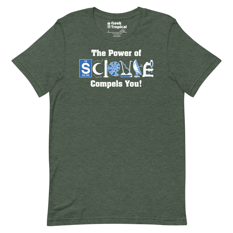 Power of Science T-Shirt Geek Nerd Advertise to Meta FLOW DESC WRITING Off World Designs