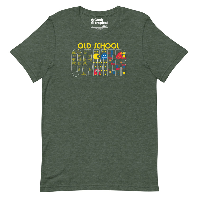 Old School Gamer T-Shirt Geek Nerd Advertise to Meta FLOW DESC WRITING Off World Designs