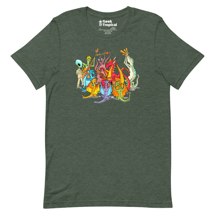 Alien Band T-Shirt Geek Nerd Advertise to Meta FLOW DESC WRITING music print