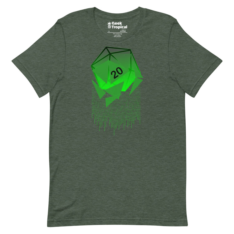 Matrix D20 T-Shirt Geek Nerd Advertise to Meta board game print computer print