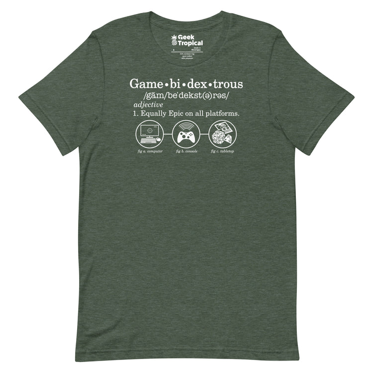 Gamebidextrous T-Shirt Geek Nerd Advertise to Meta FLOW DESC WRITING Funny Prints