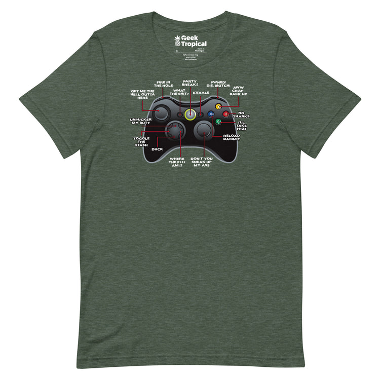 Game Controller How to Play T-Shirt Geek Nerd Advertise to Meta FLOW DESC WRITING Off World Designs