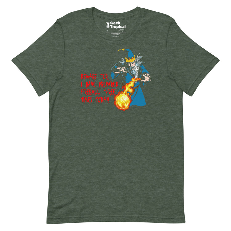 Fireball Prepared Wizard T-Shirt Geek Nerd Advertise to Meta dnd & rpg print Dnd Classes
