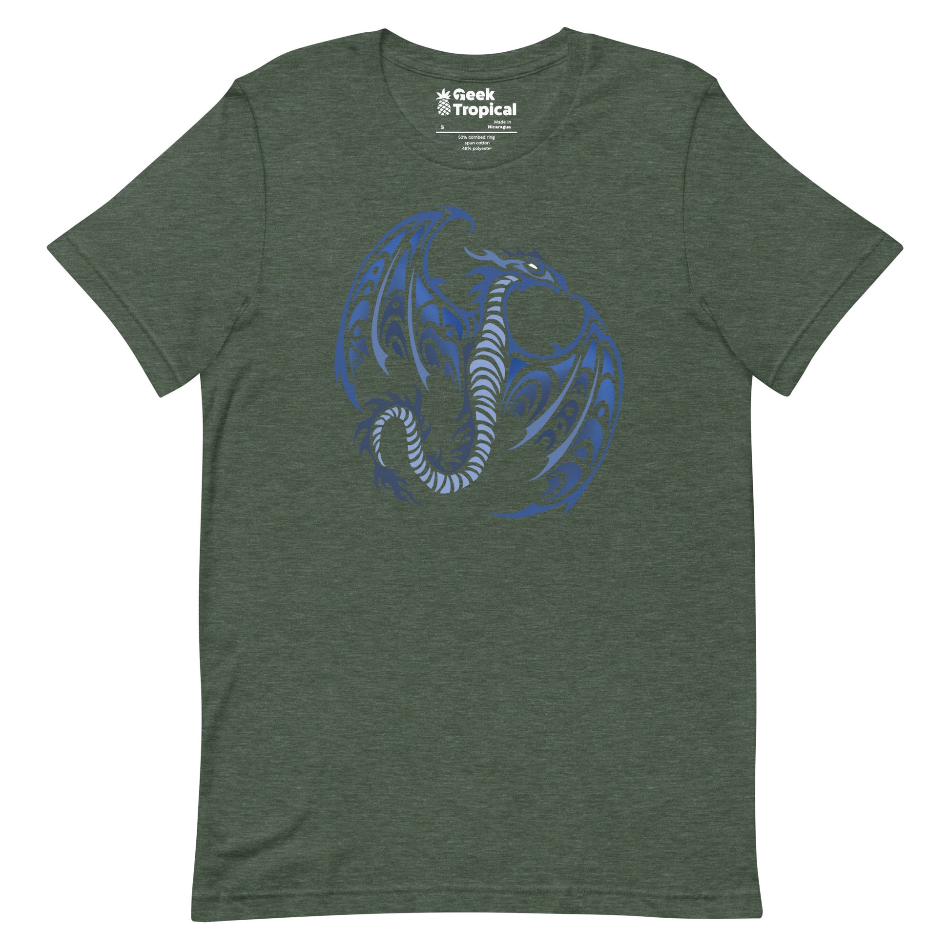 Blue Tribal Dragon T-Shirt 13
