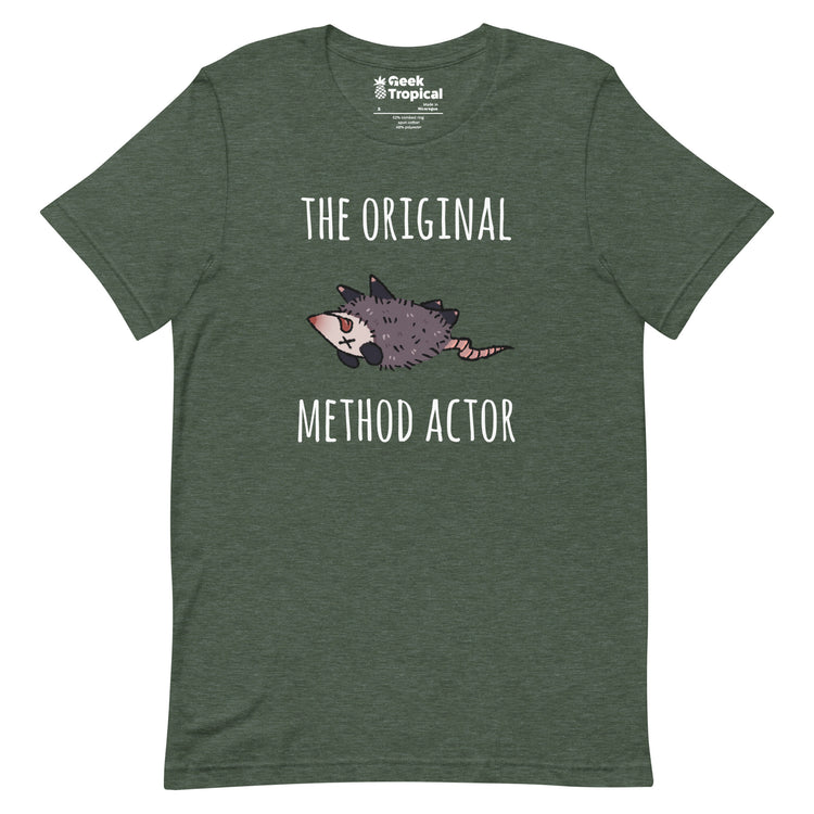 The Original Method Actor Possum T-Shirt Geek Nerd Advertise to Meta Animal Patterns Design by Ardi Tong