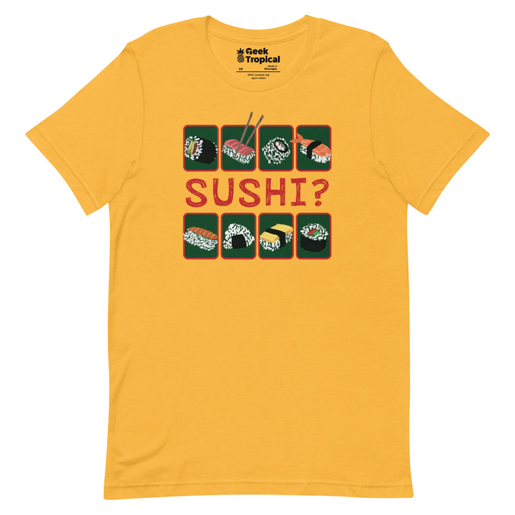 Sushi T-Shirt Geek Nerd Advertise to Meta Design by Claire Murphy Elle