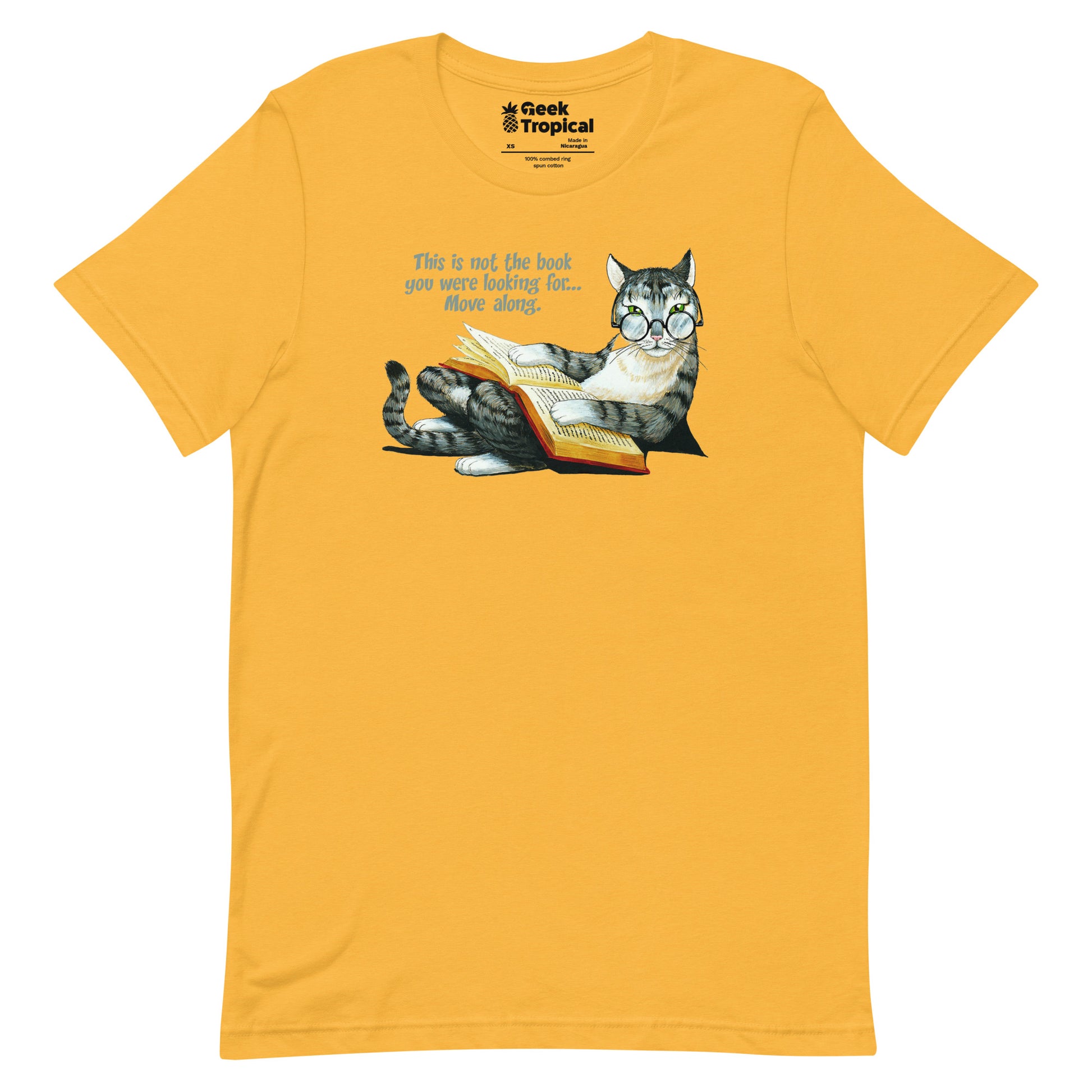 Grey Cat Reading T-Shirt 16