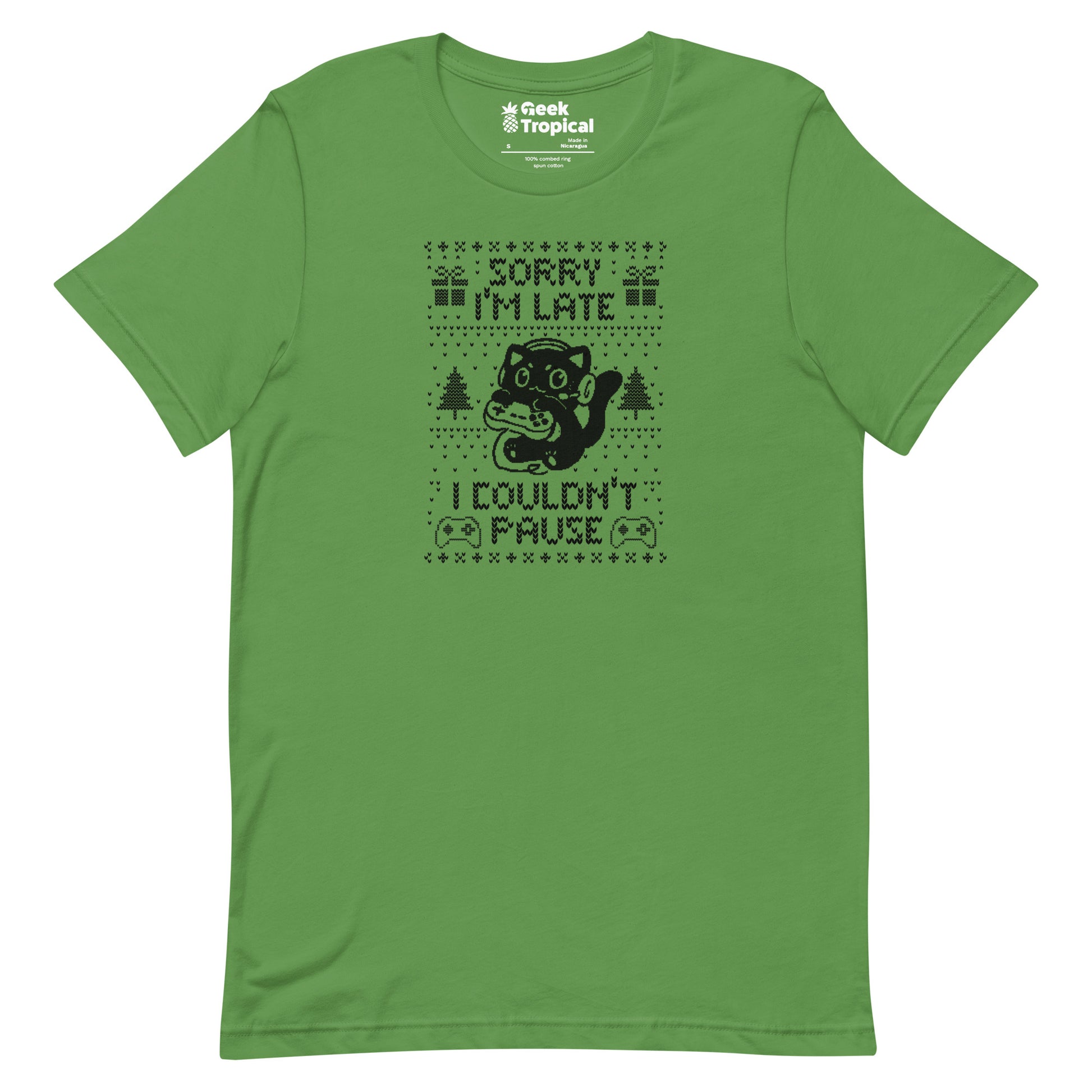 Sorry I'm Late I Couldn't Pause T-Shirt Geek Nerd Advertise to Meta Design by Tobe Fonseca FLOW DESC WRITING
