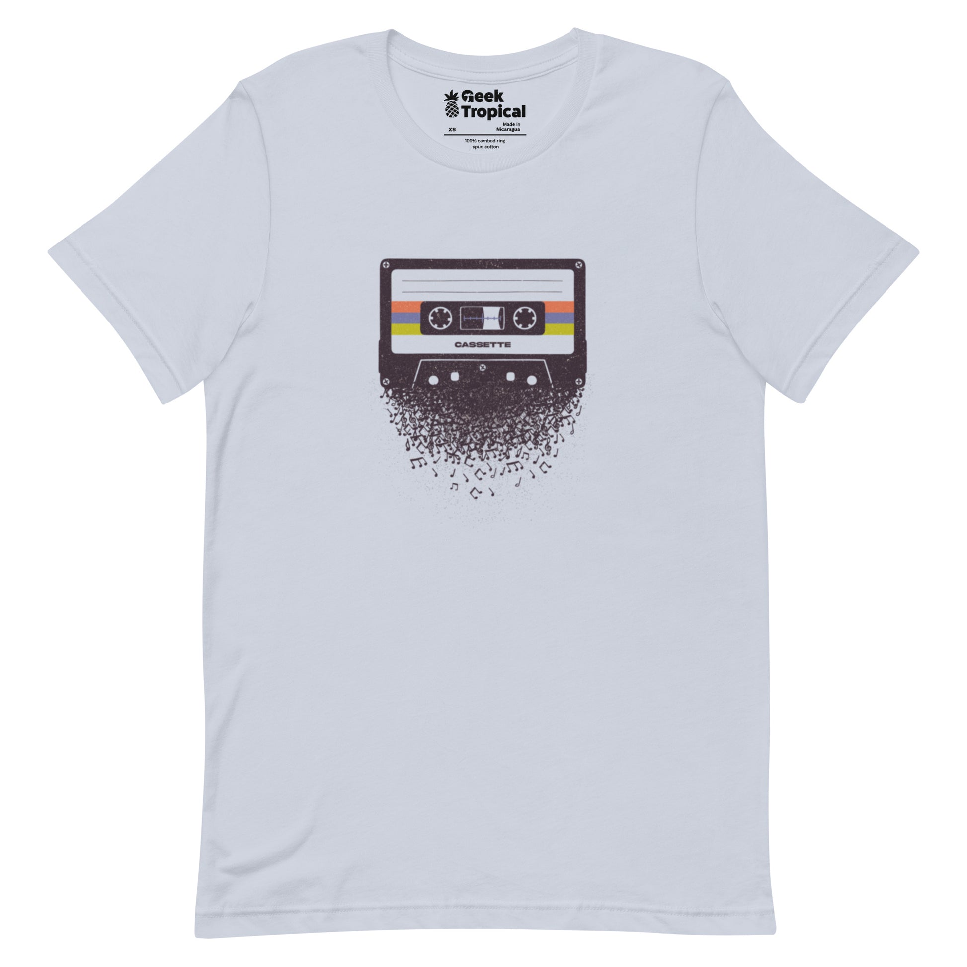 Cassette Musical Notes T-Shirt Geek Nerd Design by Tobe Fonseca FLOW DESC WRITING music print