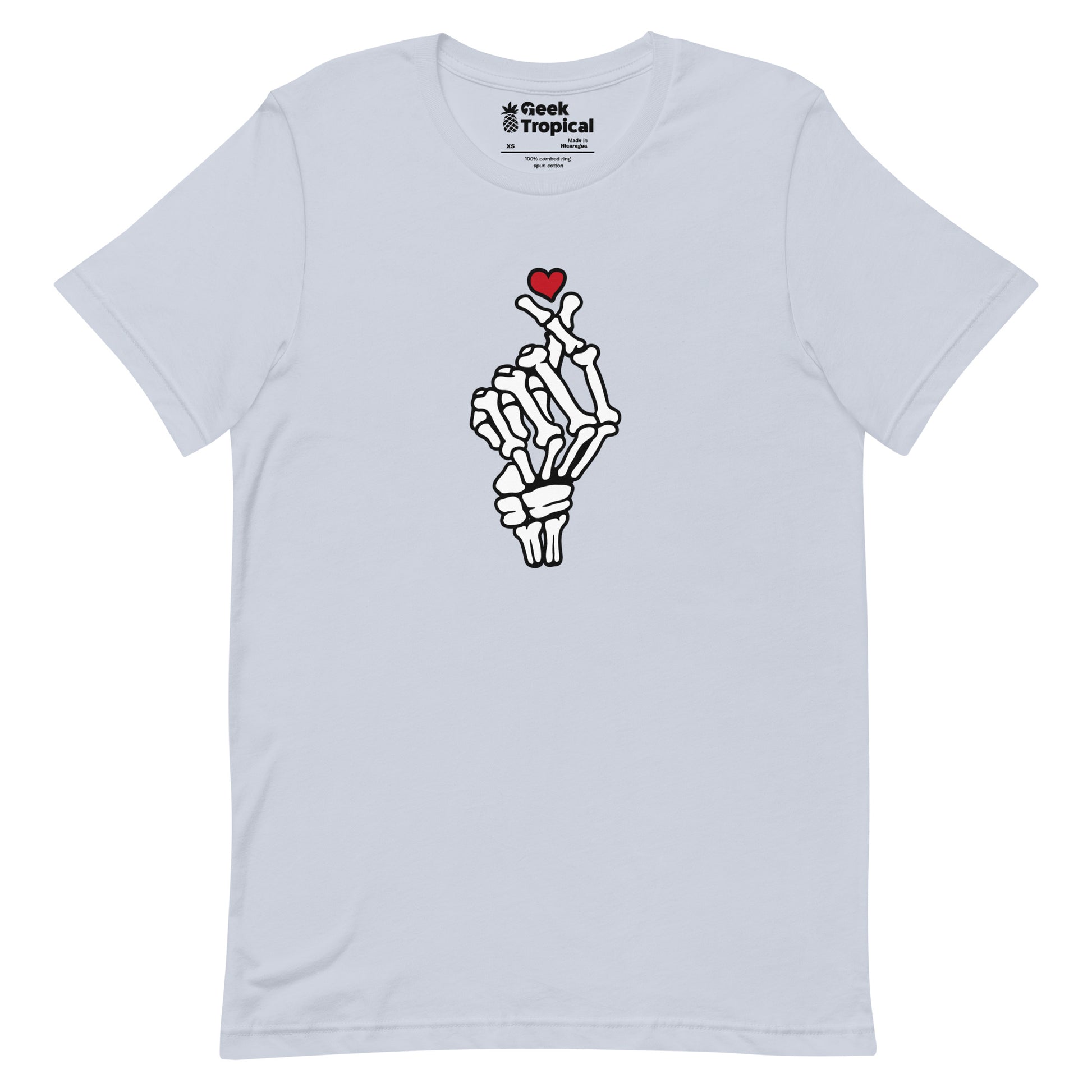 Skeleton Heart Hand T-Shirt Geek Nerd Advertise to Meta Design by Tobe Fonseca FLOW DESC WRITING