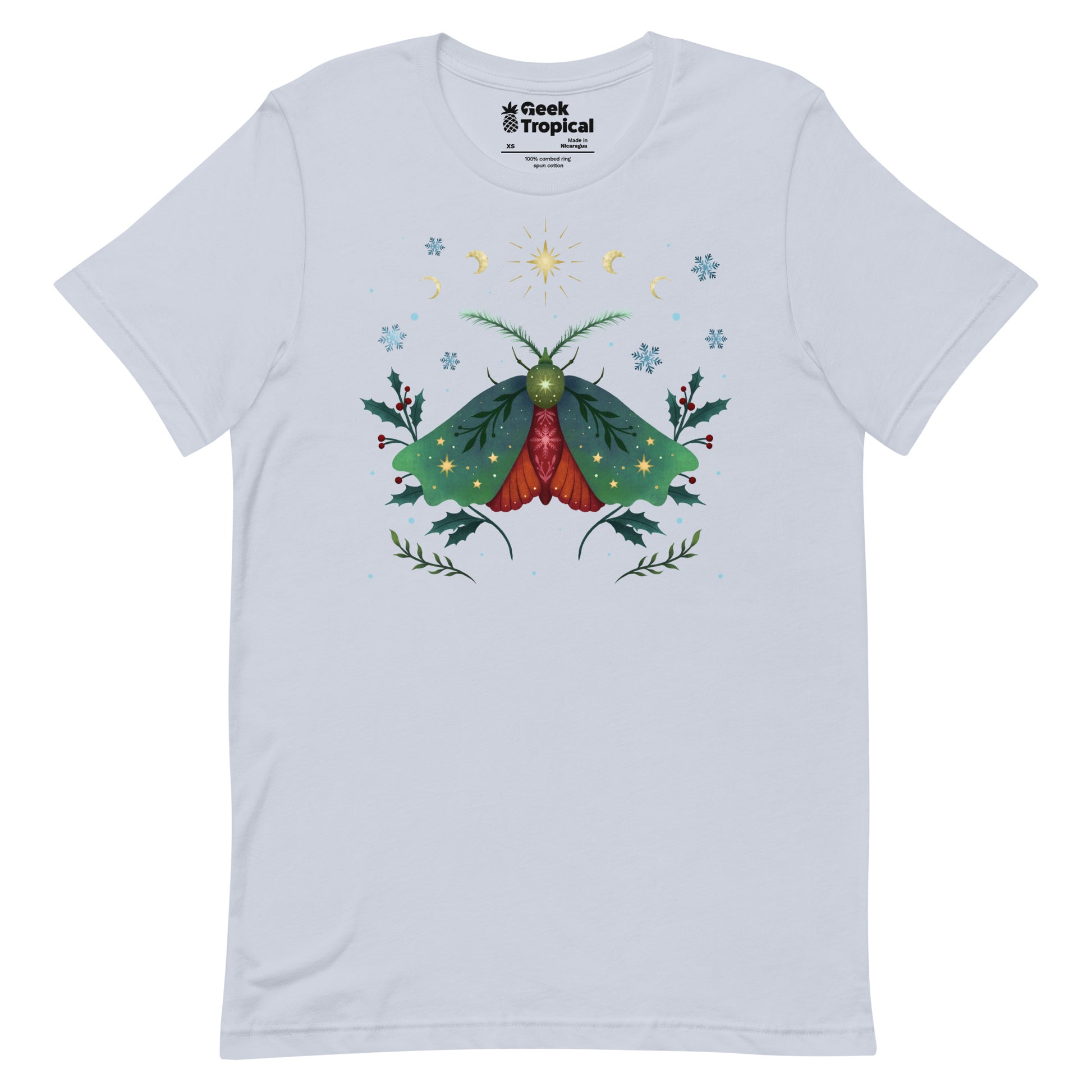Christmas Moth T-Shirt Geek Nerd Advertise to Meta Animal Patterns Christmas Print