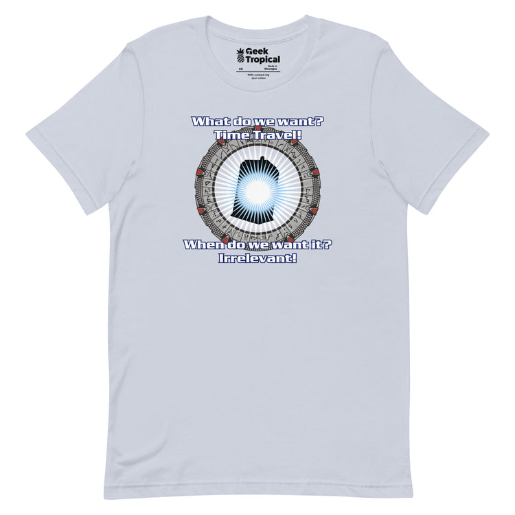 Time Travel T-Shirt Geek Nerd Advertise to Meta FLOW DESC WRITING Off World Designs
