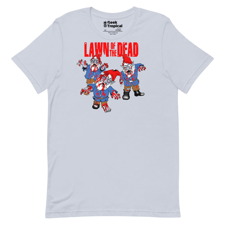 Lawn of the Dead T-Shirt Geek Nerd Advertise to Meta Fantasy Prints FLOW DESC WRITING