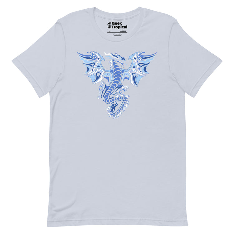 Ice Tribal Dragon T-Shirt Geek Nerd Advertise to Meta Fantasy Prints FLOW DESC WRITING