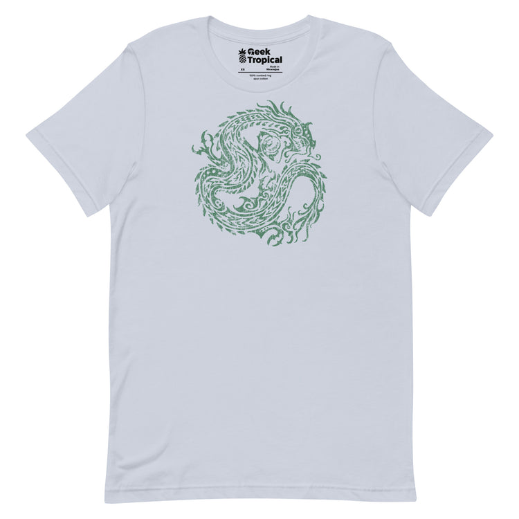 Ancient Dragon T-Shirt Geek Nerd Advertise to Meta Fantasy Prints FLOW DESC WRITING