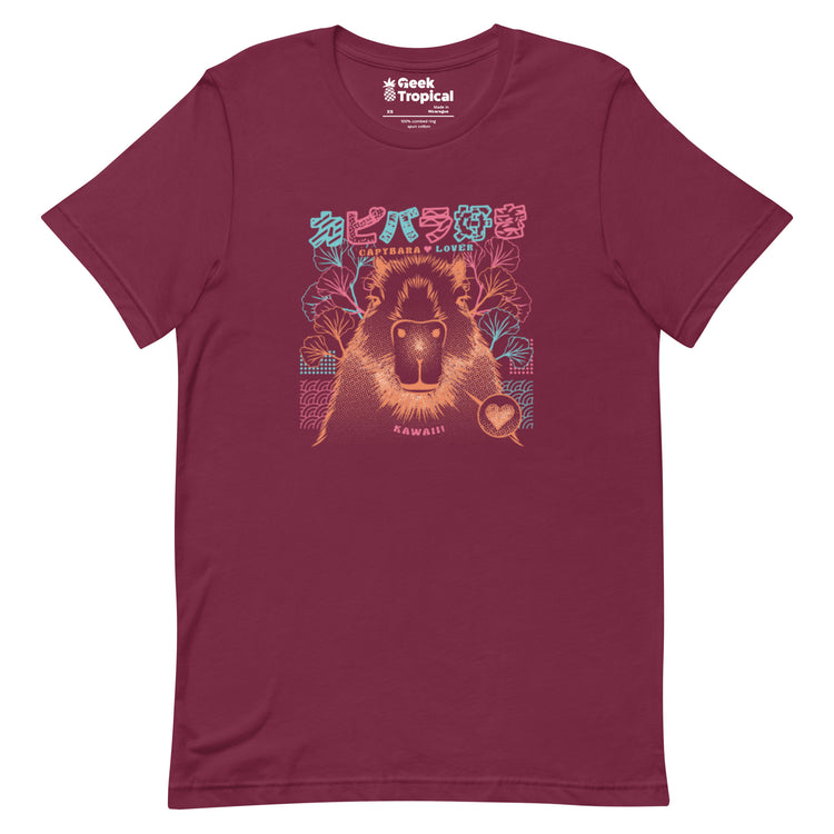 Capybara Neon Ramen T-Shirt Geek Nerd Animal Patterns Anime Design by Tobe Fonseca