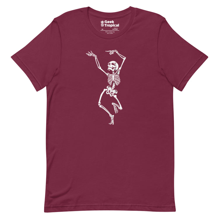 Dancing Skeleton T-Shirt Geek Nerd Design by Tobe Fonseca FLOW DESC WRITING Funny Prints