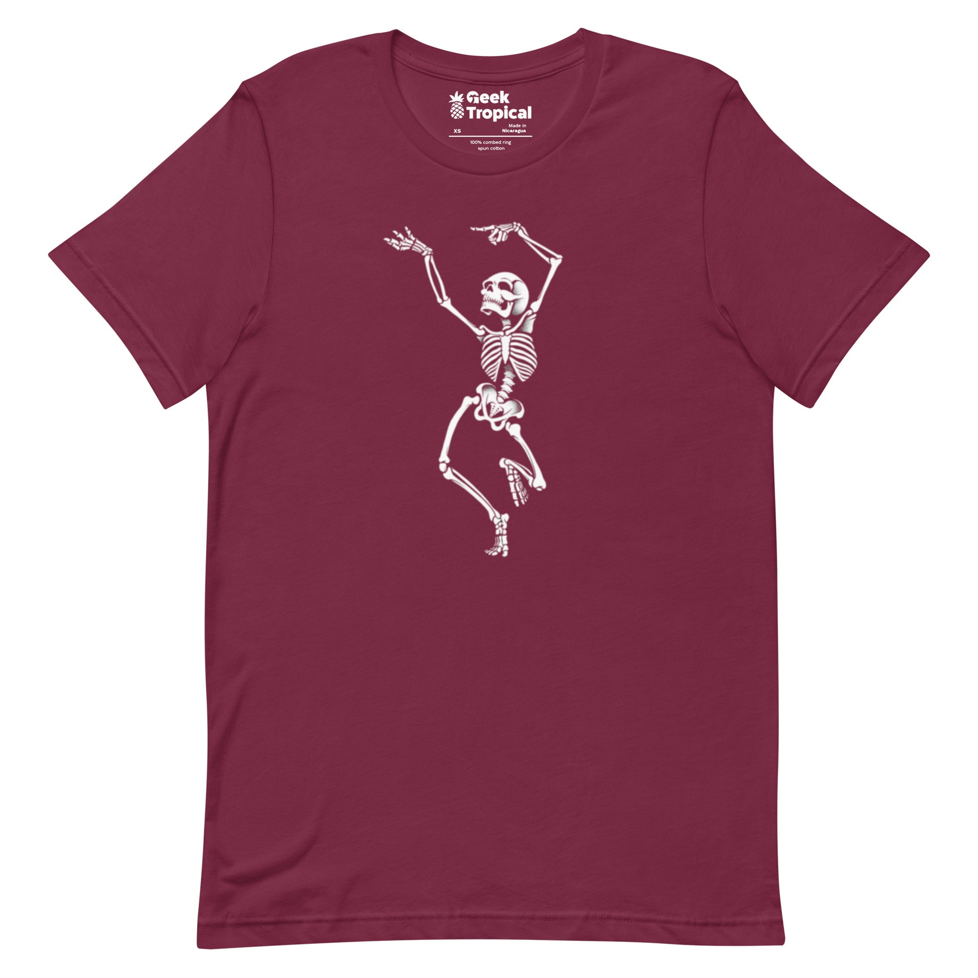 Dancing Skeleton T-Shirt Geek Nerd Design by Tobe Fonseca FLOW DESC WRITING Funny Prints